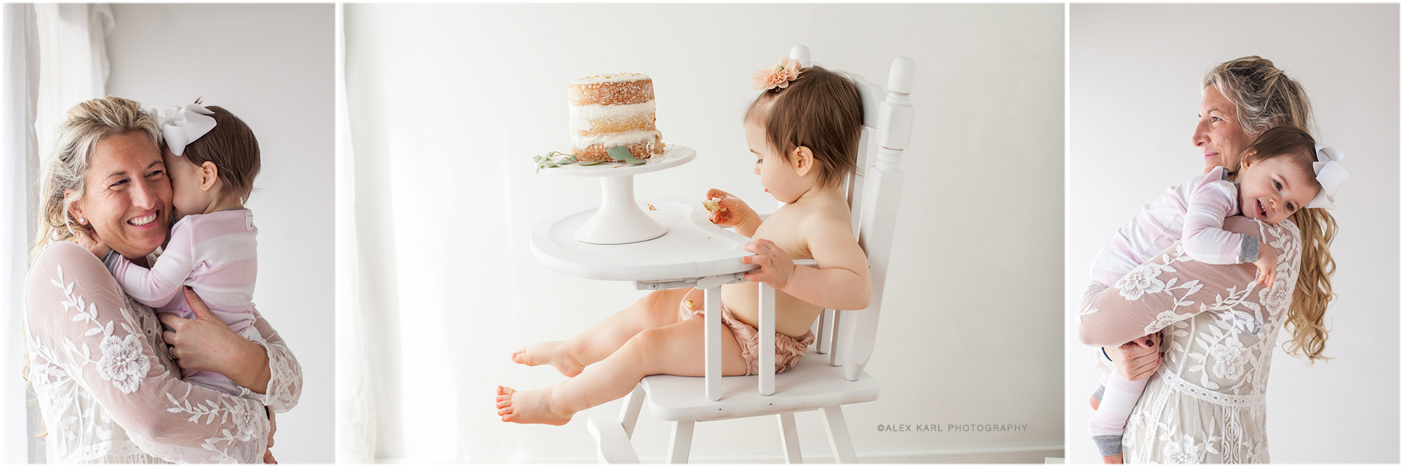 A baby sits in a high chair | Alex Karl Photography | Palm Beach Family Photographer