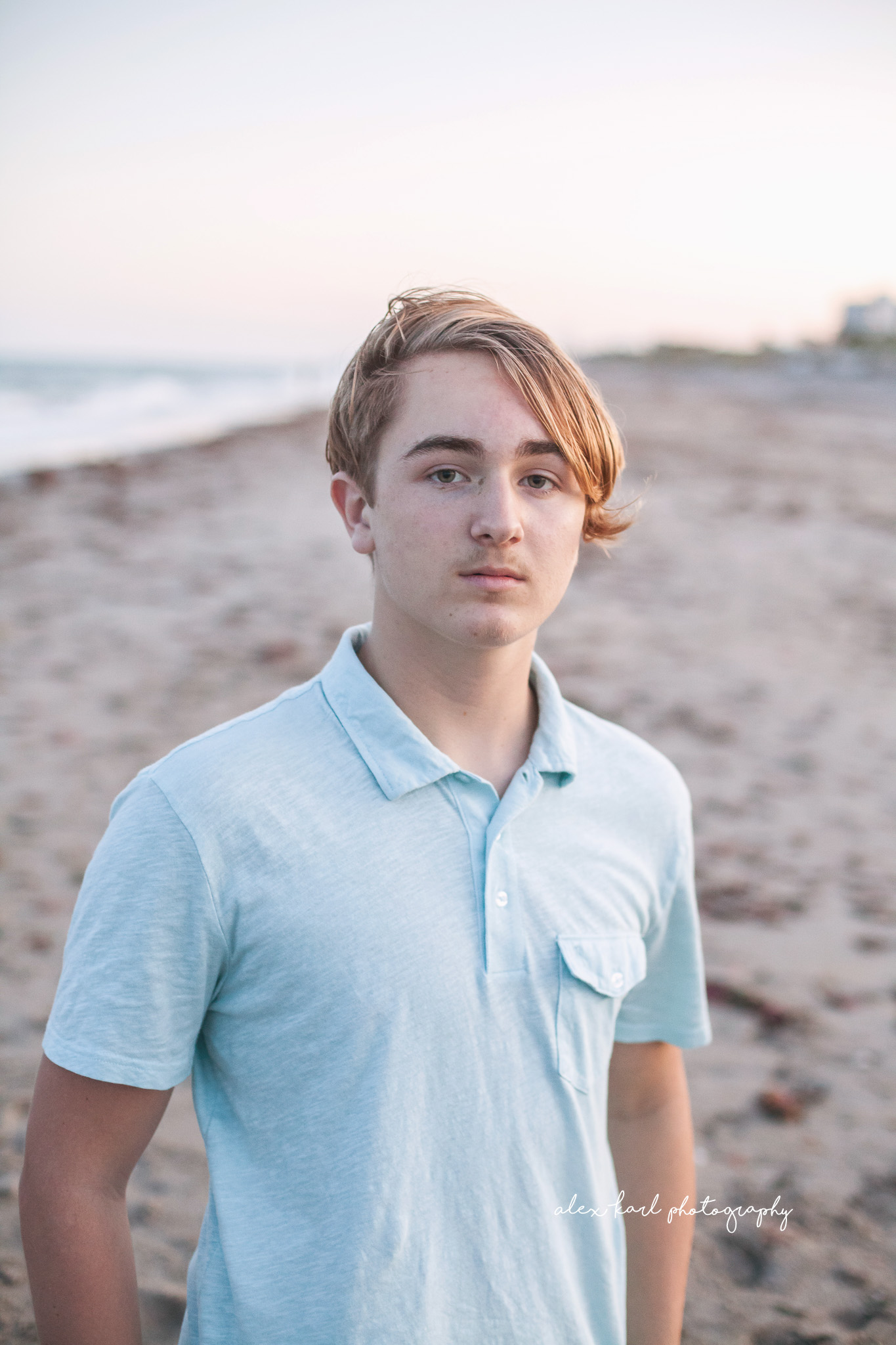 A teenager stands on the beach  | Alex Karl Photography | Palm Beach Family Photographer