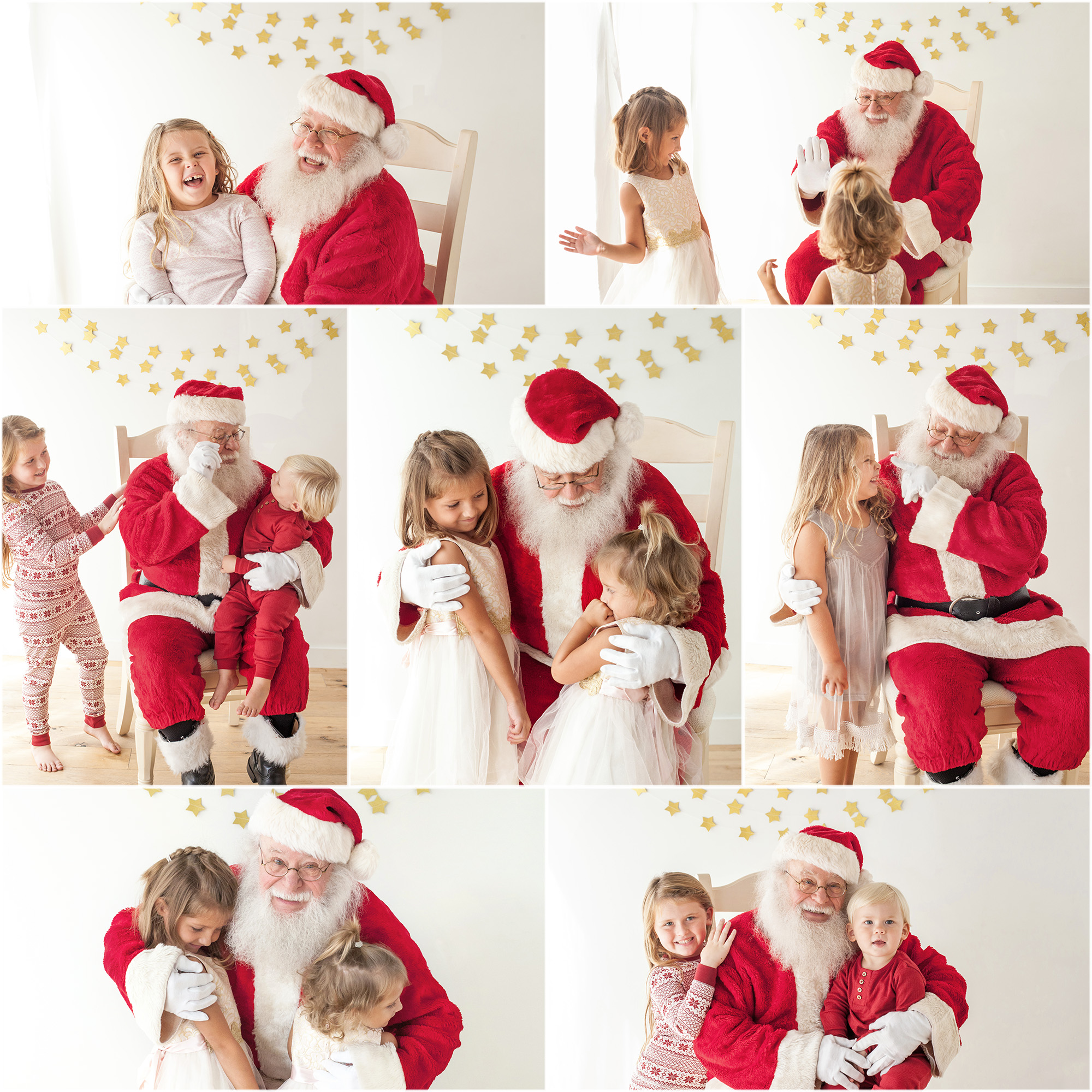 Children sit with santa | Alex Karl Photography | Palm Beach Family Photographer